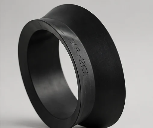 V-ring de goma negro